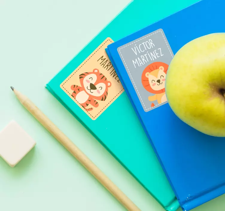 学校のノートの教育ステッカーのラベル - TENSTICKERS