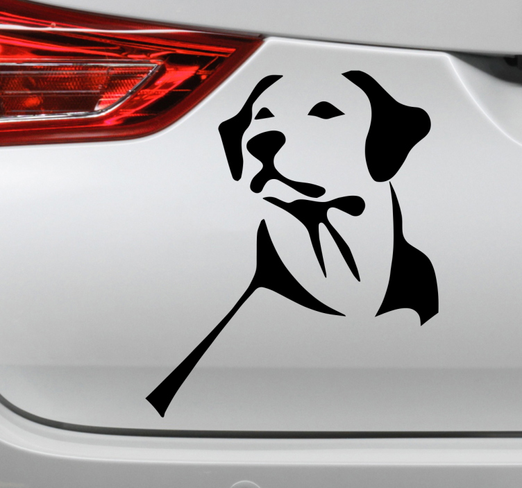 ラブラドル・レトリーバー犬車ステッカー - TENSTICKERS