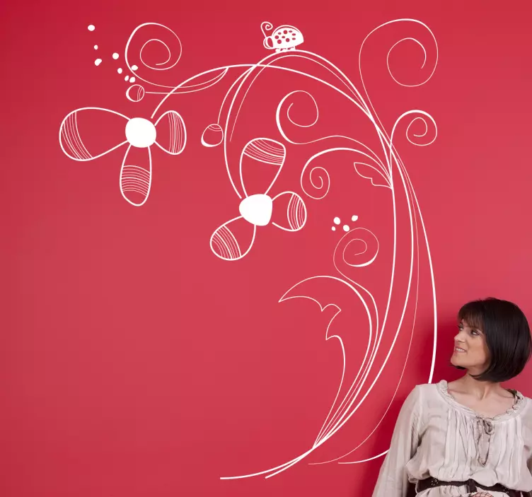 デイジーウォールステッカーのてんとう虫 - TENSTICKERS