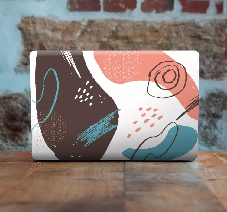 ノートパソコン用スキン カラフルな抽象的な形 - TENSTICKERS