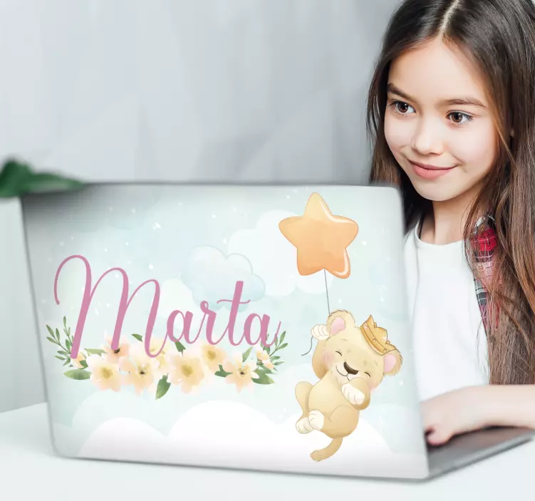 ノートパソコン用スキン かわいいライオンのキャラクター - TENSTICKERS