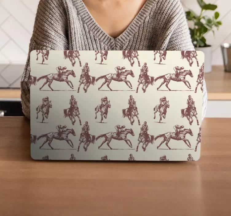 ノートパソコン用スキン馬術フィギュアパターン - TENSTICKERS