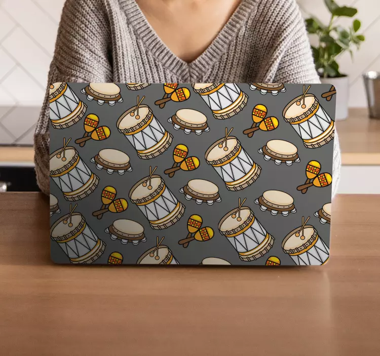 ノートパソコン用スキン楽器デザイン - TENSTICKERS