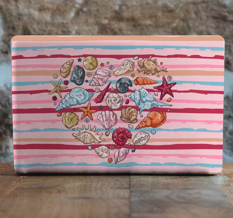 ノートパソコン用スキン 貝殻のアレンジメント - TENSTICKERS