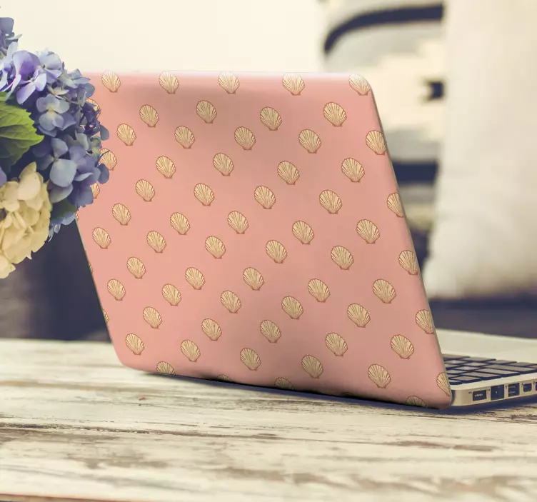 ノートパソコン用スキン 貝殻モチーフのカバー - TENSTICKERS