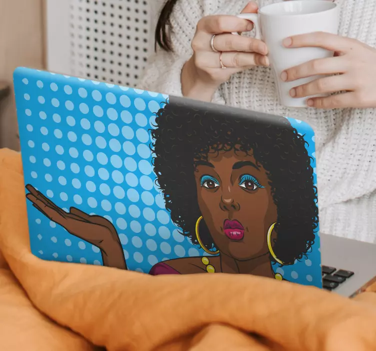 ノートパソコン用スキンスタイリッシュな女性の肖像 - TENSTICKERS