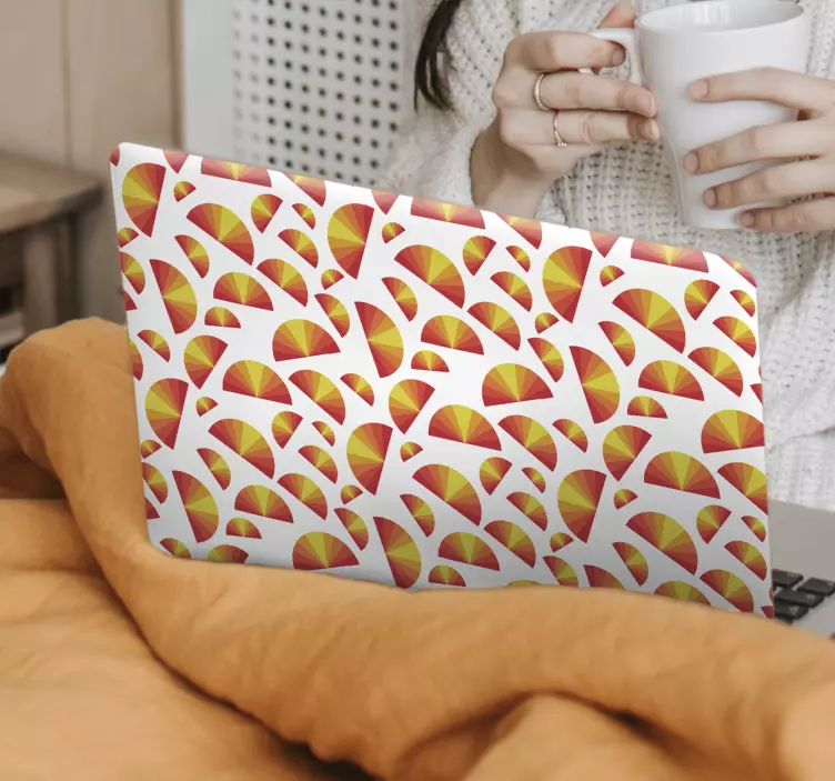 ノートパソコン用スキン 鮮やかな幾何学図形 - TENSTICKERS