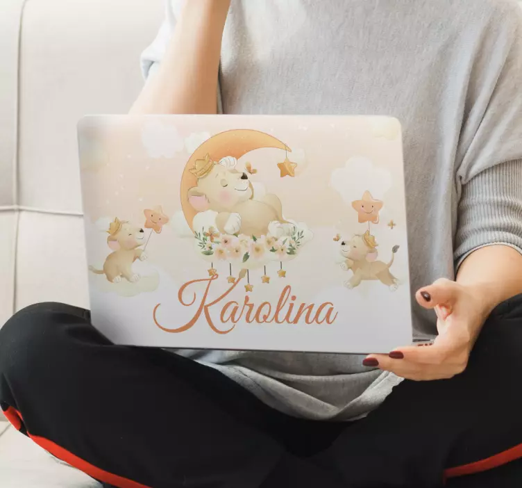 ノートパソコン用スキン 気まぐれな動物のシーン - TENSTICKERS