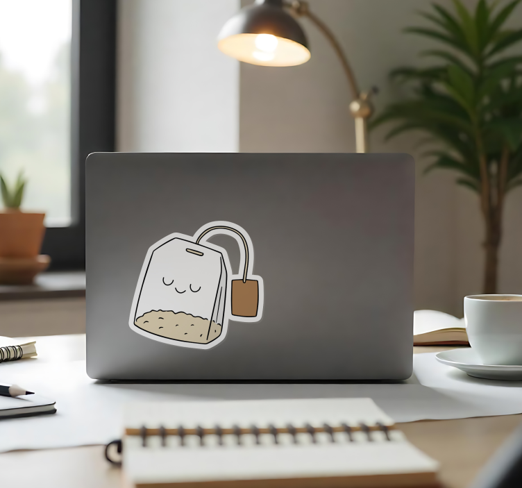 ノートパソコンのステッカー ハッピーティーバッグ - TENSTICKERS