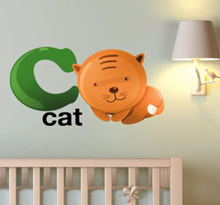 手紙c子供ステッカー - TENSTICKERS