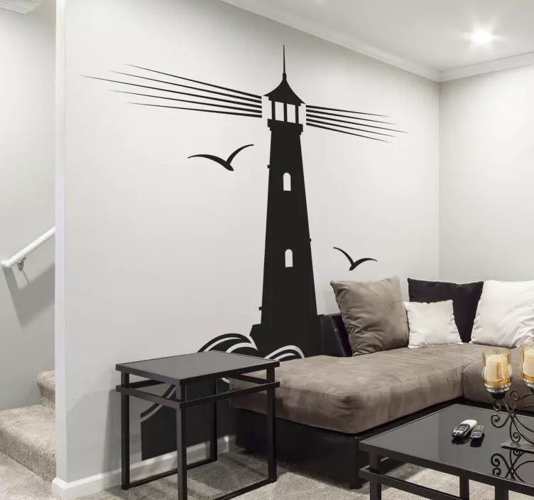 カモメ航海デカールと灯台船乗り - TENSTICKERS