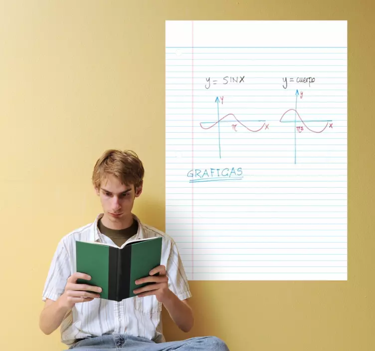 罫紙ホワイトボードステッカー - TENSTICKERS