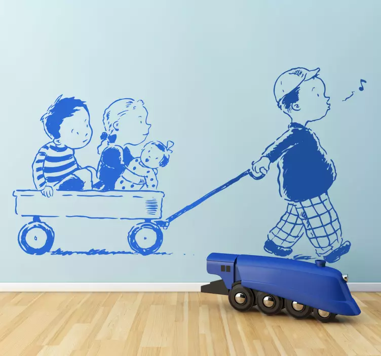 弟と妹の子供のステッカー - TENSTICKERS