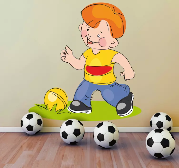 小さなサッカー選手の子供のステッカー - TENSTICKERS