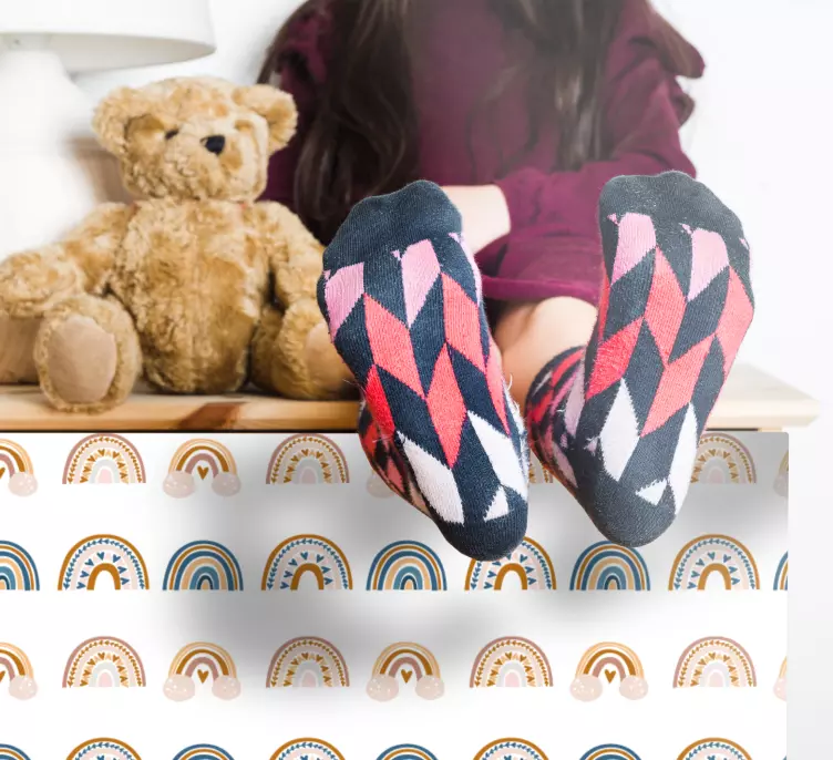 動物 シール カラフルな虹模様 - TENSTICKERS