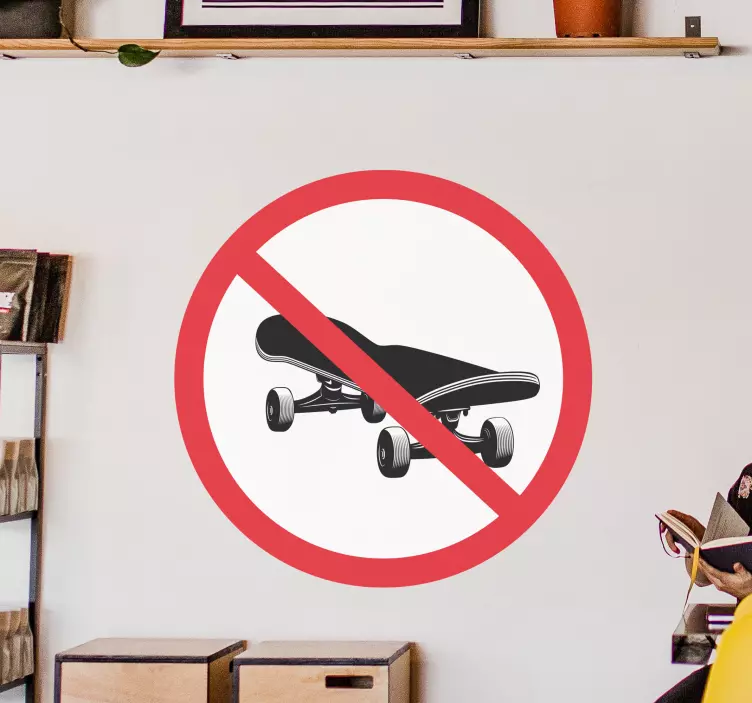 動物 シール スケートボード禁止サイン - TENSTICKERS