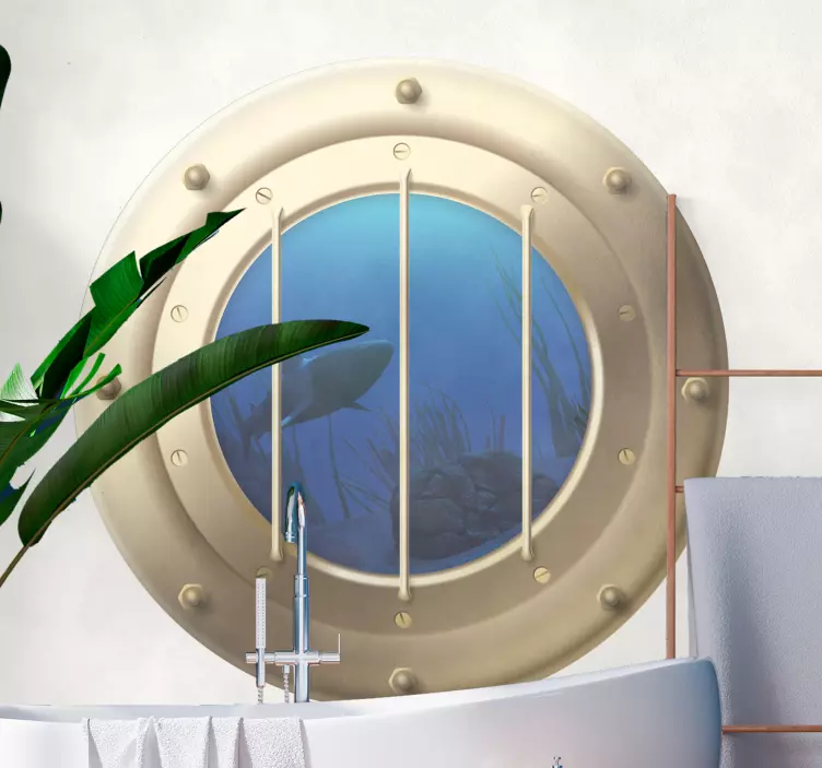 動物 シール 水中ポートホールビュー - TENSTICKERS