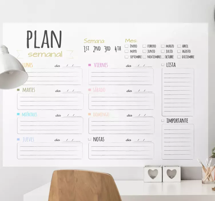 動物シール週間計画表 - TENSTICKERS