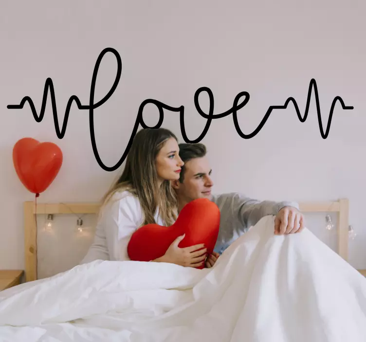 愛ハートビート愛ステッカー - TENSTICKERS