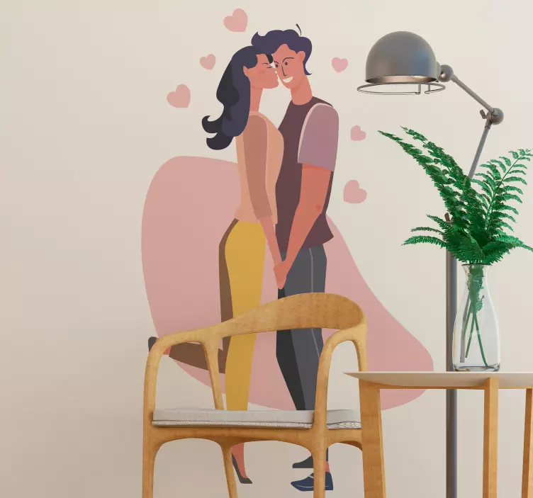 動物 シール 手をつなぐカップル - TENSTICKERS