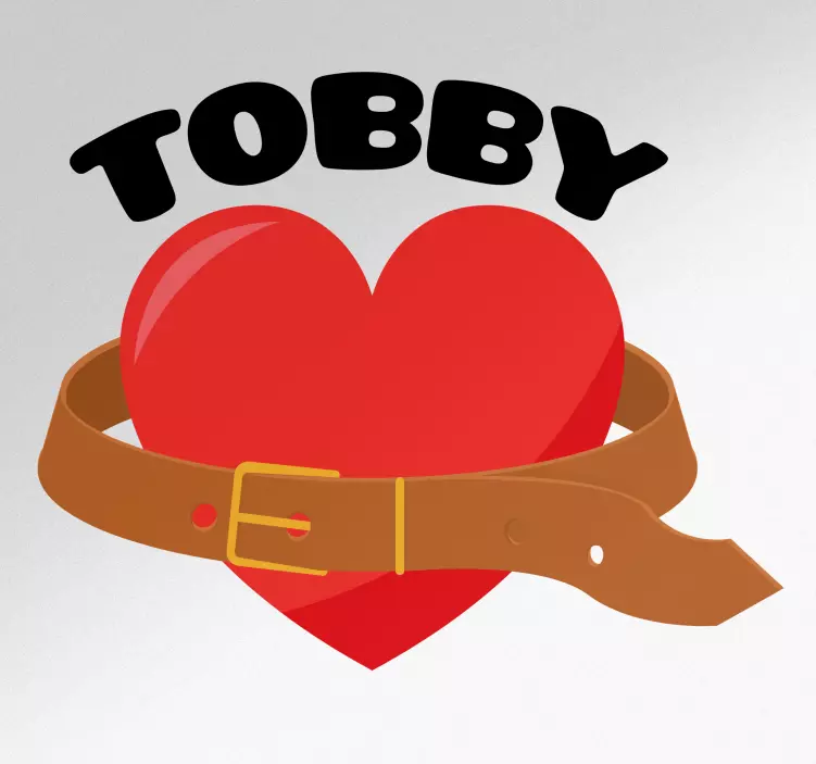 動物 シール ベルト付きハート - TENSTICKERS