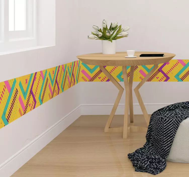 メンフィススタイルのボーダー壁ボーダーデカール - TENSTICKERS