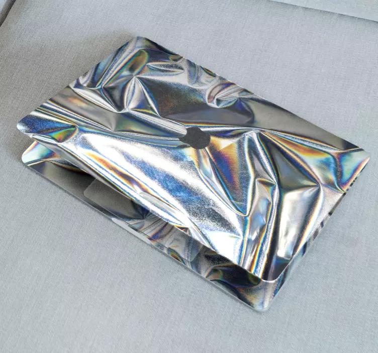 メタリック ホログラフィック テクスチャ ラップトップ ステッカー - TENSTICKERS