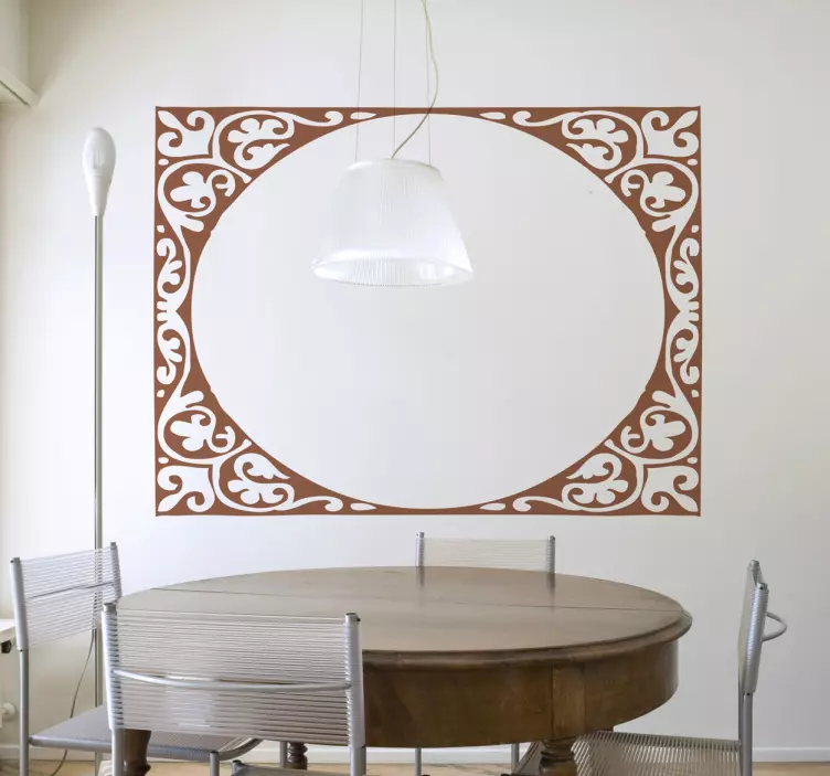 現代の楕円形フレームステッカー - TENSTICKERS