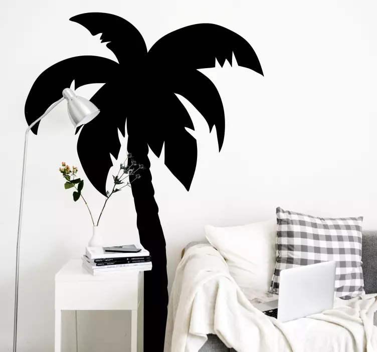 単色のヤシの木のウォールステッカー - TENSTICKERS