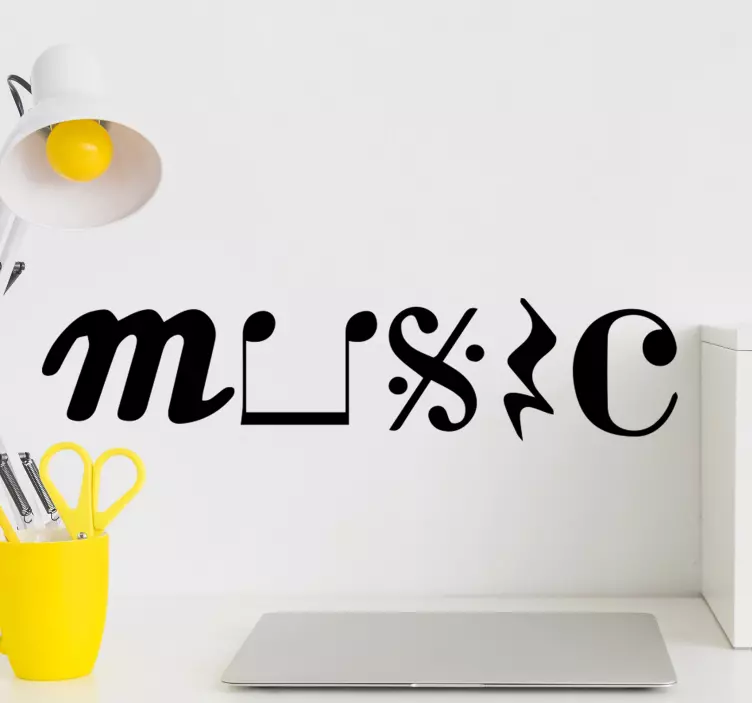 音楽記号の壁のステッカー - TENSTICKERS