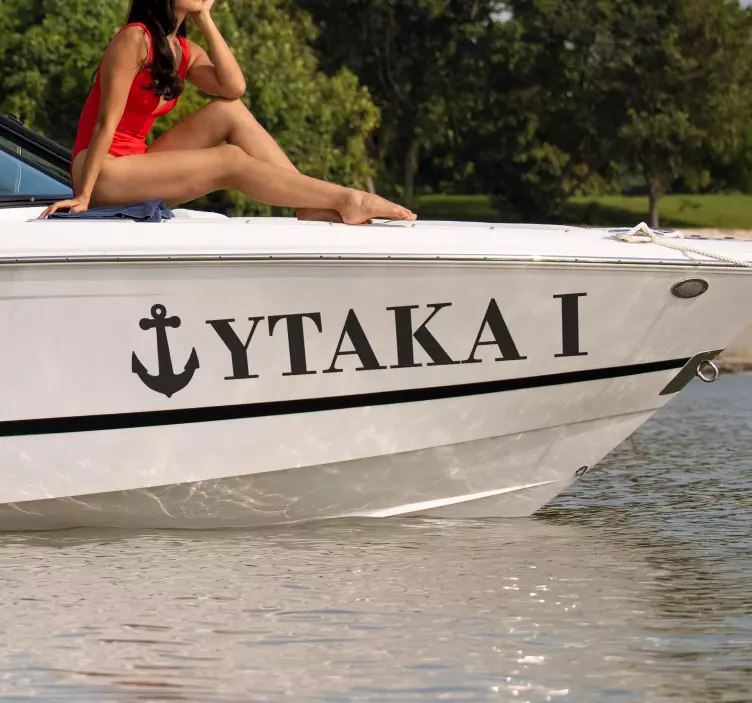 海の壁のステッカー アンカードローイングの名前アンカー・ドローイングの名前 - TENSTICKERS