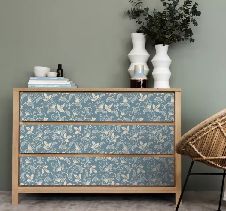 動物 シール 花のモチーフ模様 - TENSTICKERS