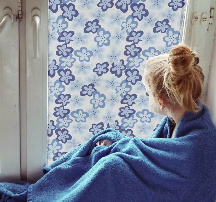 北欧の花柄ウィンドウステッカー - TENSTICKERS