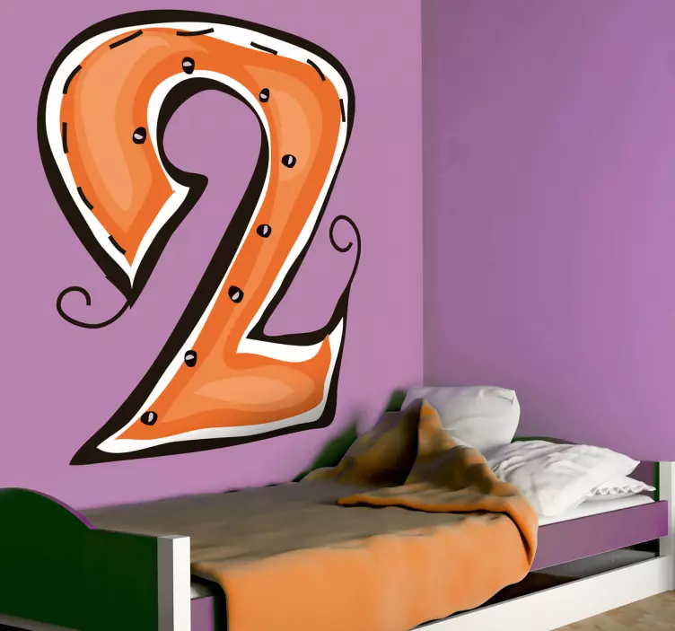 ナンバー2ステッカー - TENSTICKERS