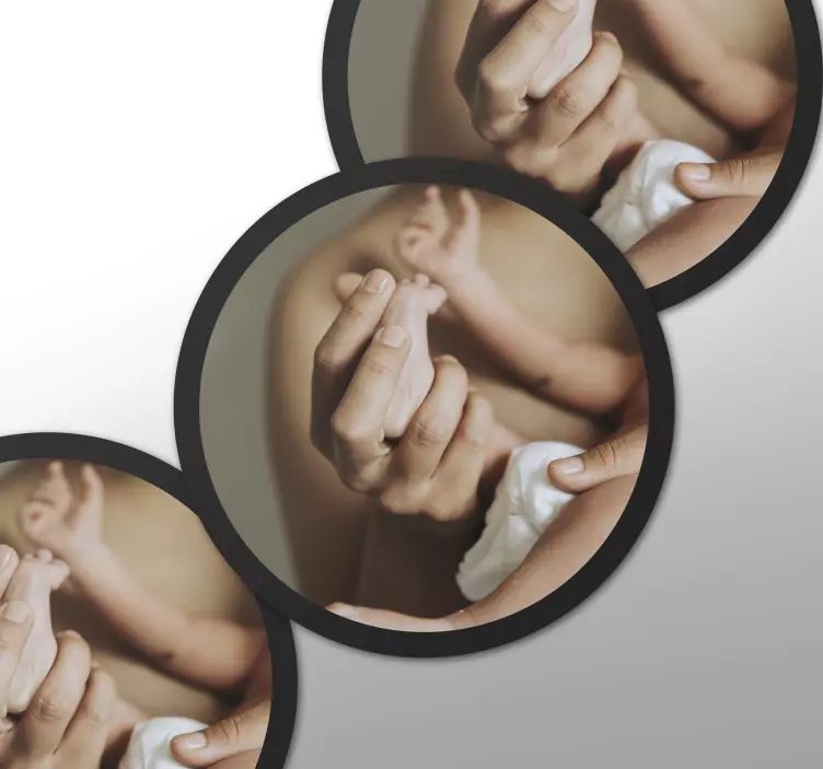 動物 シール 円形の画像アップロードアイコン - TENSTICKERS