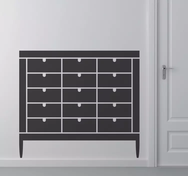 オフィスファイリングキャビネットステッカー - TENSTICKERS