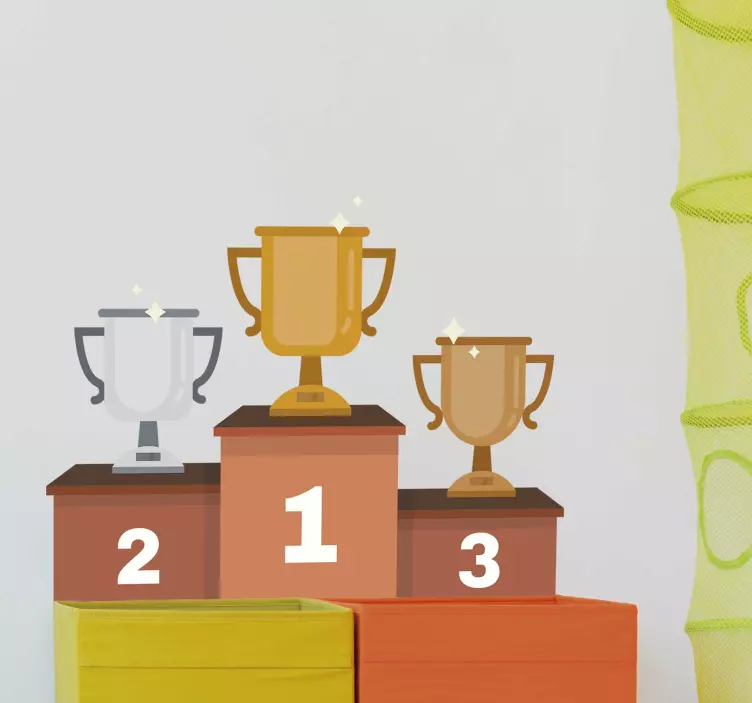 オリンピック表彰台ウォールステッカー - TENSTICKERS