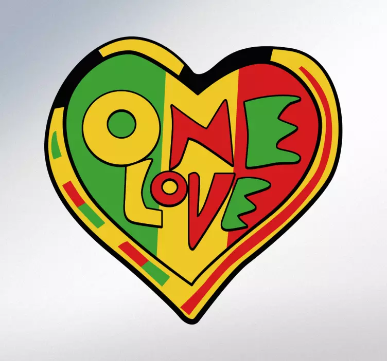 One love rastaウォールステッカー - TENSTICKERS