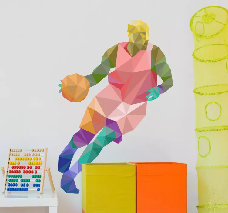 折り紙バスケットボールステッカー - TENSTICKERS