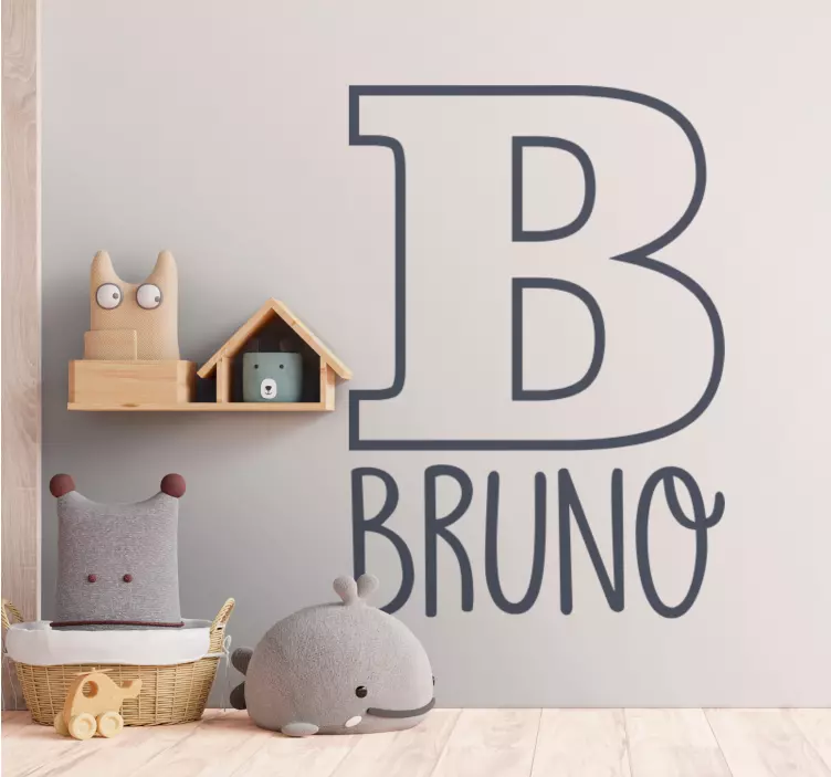 アウトライン名パーソナライズステッカー - TENSTICKERS