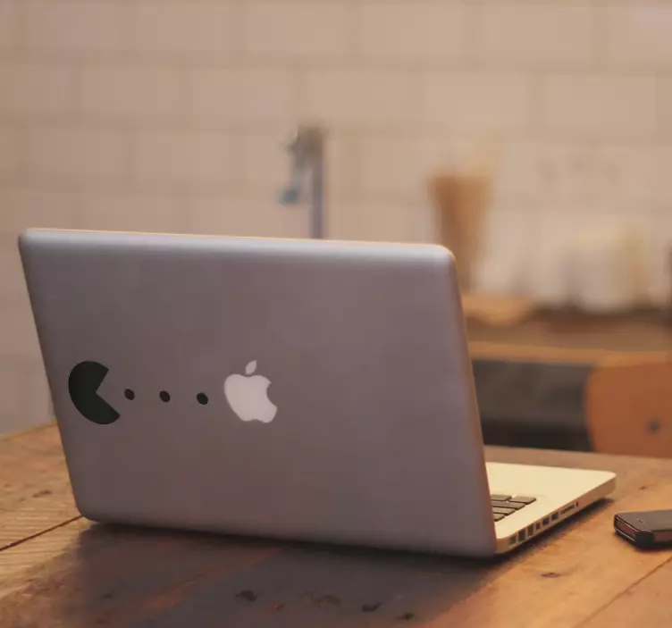 パックマンラップトップステッカー - TENSTICKERS