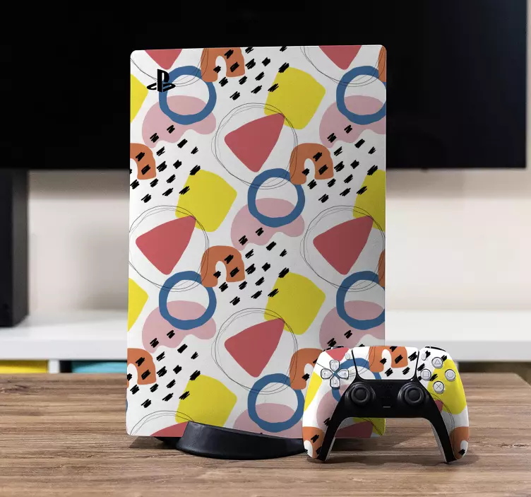絵画アート幾何学模様ps5ステッカー - TENSTICKERS