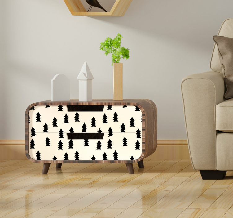 パターンの木の家具のステッカー - TENSTICKERS