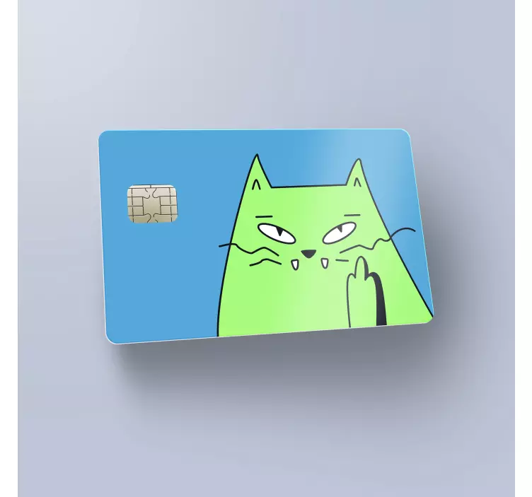 のぞき猫銀行カードビニールステッカー - TENSTICKERS