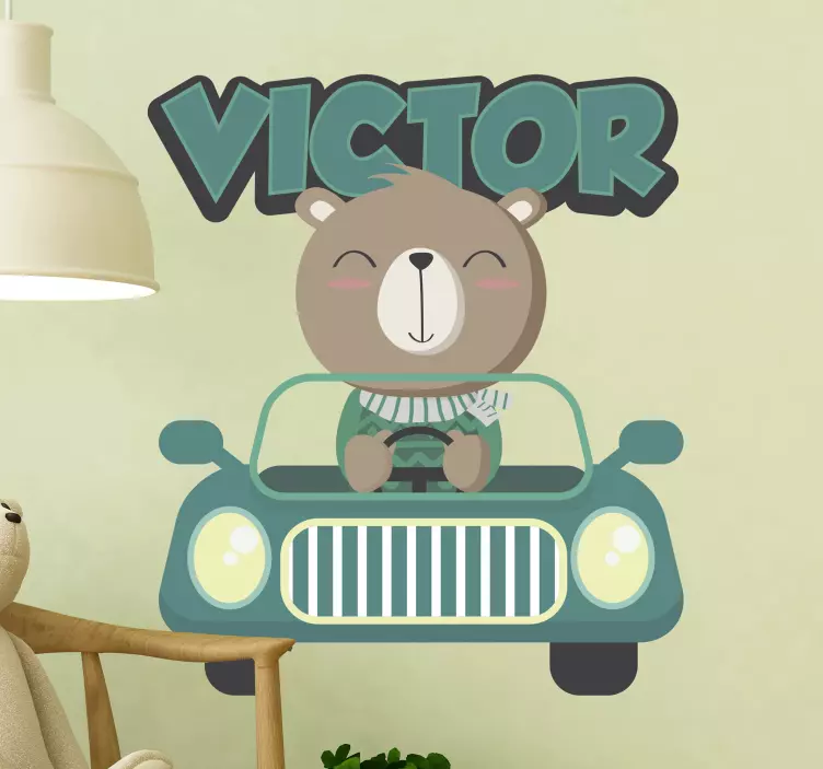 パーソナライズされた車のテキストの壁のステッカー - TENSTICKERS