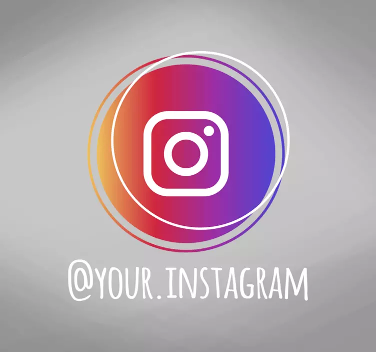 パーソナライズされたinstagramアイコンウィンドウステッカー - TENSTICKERS