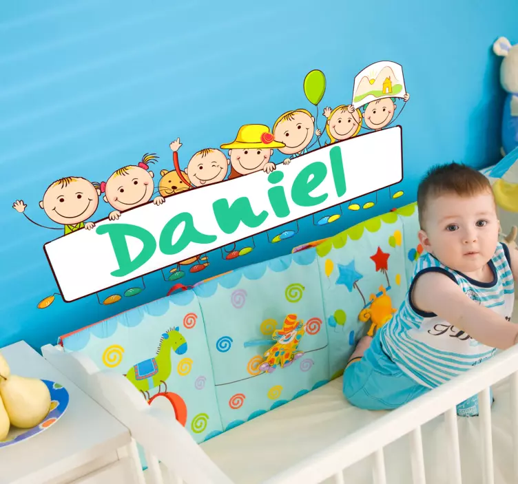 パーソナライズされた名前の赤ちゃんのステッカー - TENSTICKERS