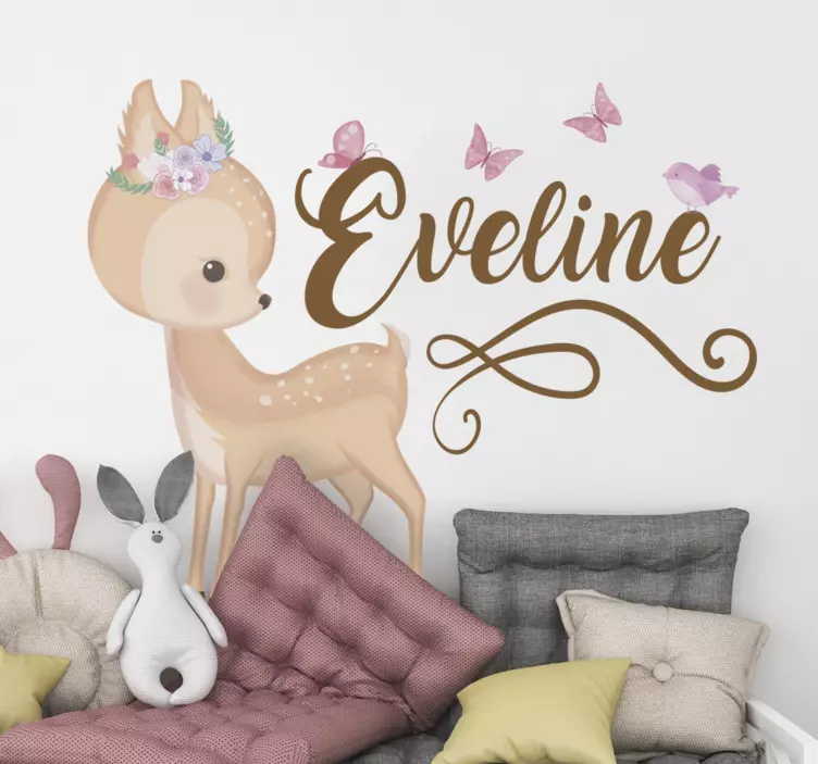 パーソナライズされた鹿のイラストステッカー - TENSTICKERS