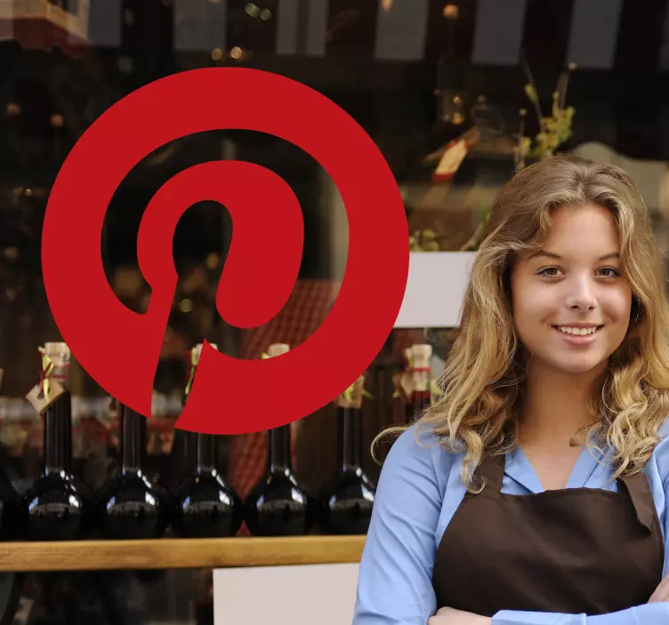 Pinterestロゴデカール - TENSTICKERS