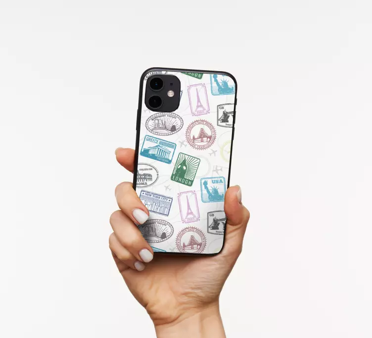 飛行機のチケットiphoneステッカー - TENSTICKERS